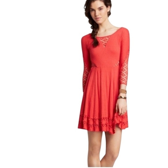 🌹FREE PEOPLE RED DRESS - Picture 1 of 8